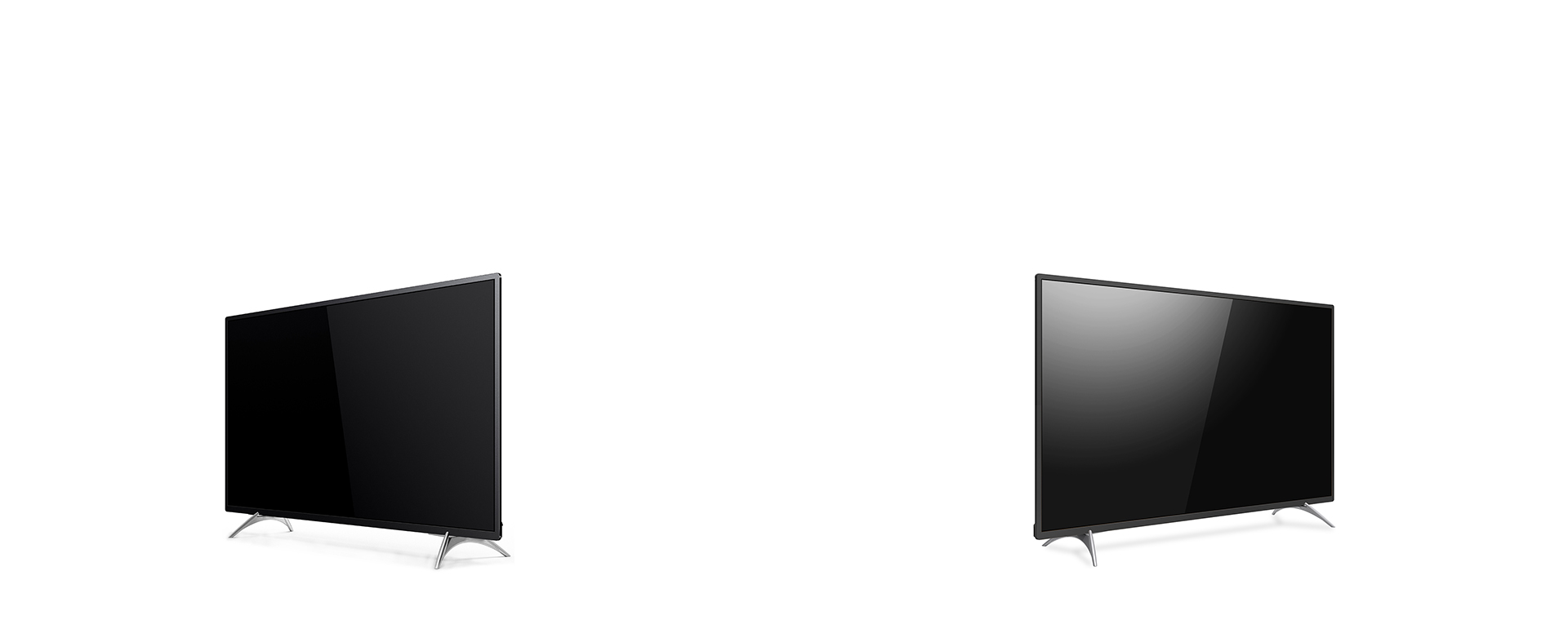 KTC L73 Series LED TV:High-gloss and traceless + surface etching highlight the narrow-edge design.With a tower style metal base,With a blade base.With a metal backboard, solid and nice.